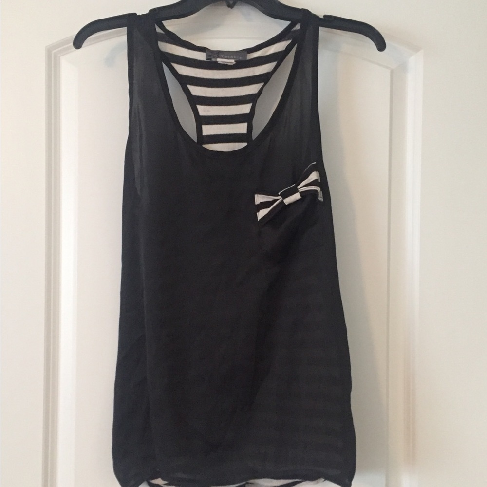 Silk racer back striped tank